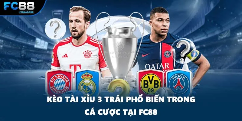 Kèo Tài Xỉu 3 Trái Phổ Biến Trong Cá Cược Tại FC88